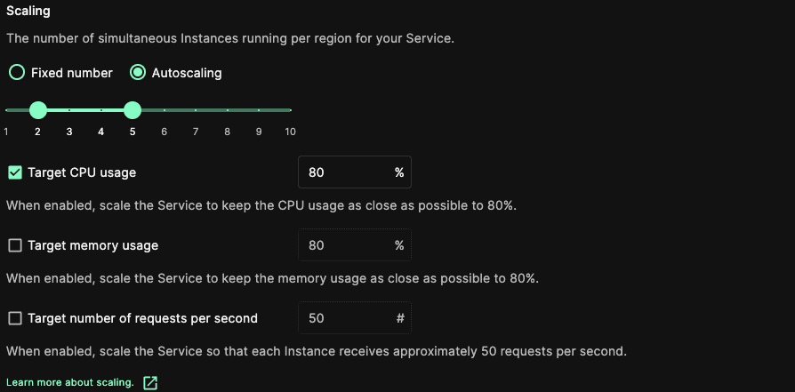 Autoscaling in the Control Panel, Larger Postgres Database Instances, and more