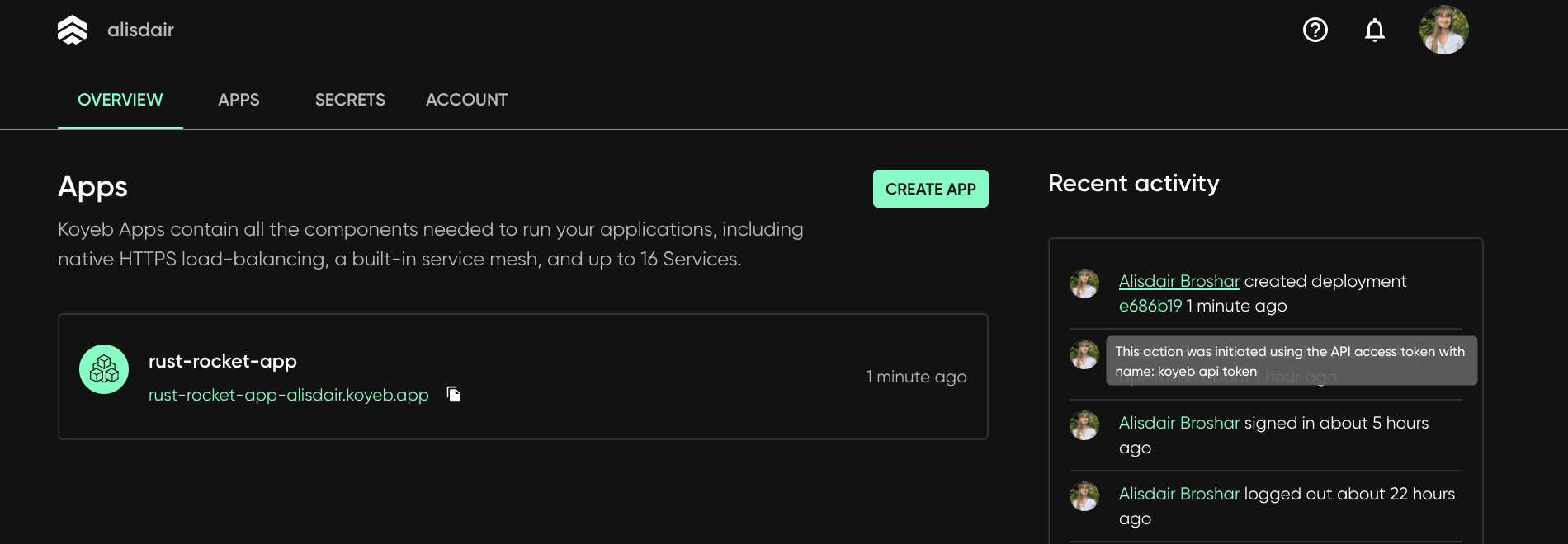 Improvement - API token tracing