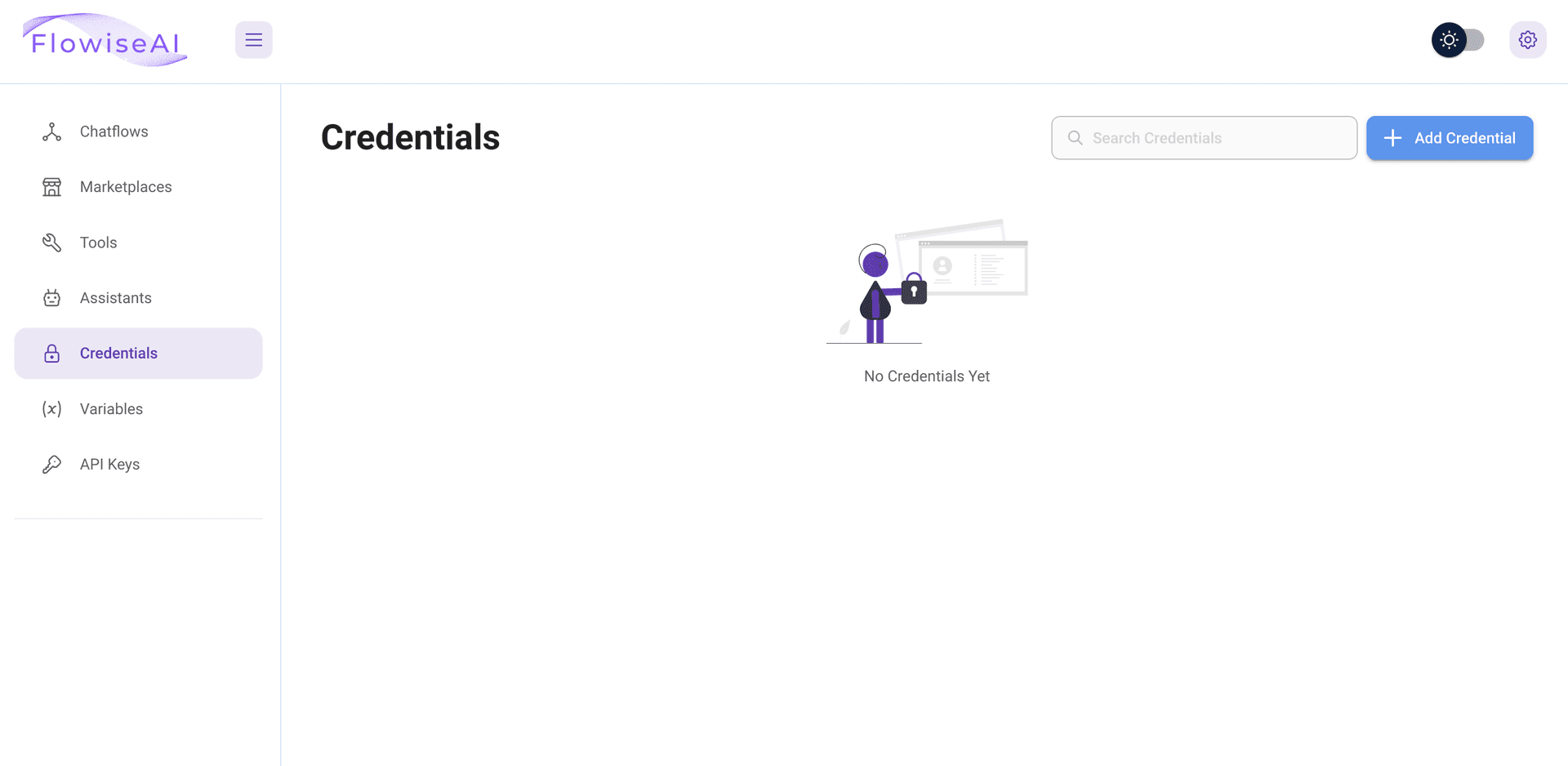 Flowise add new credential