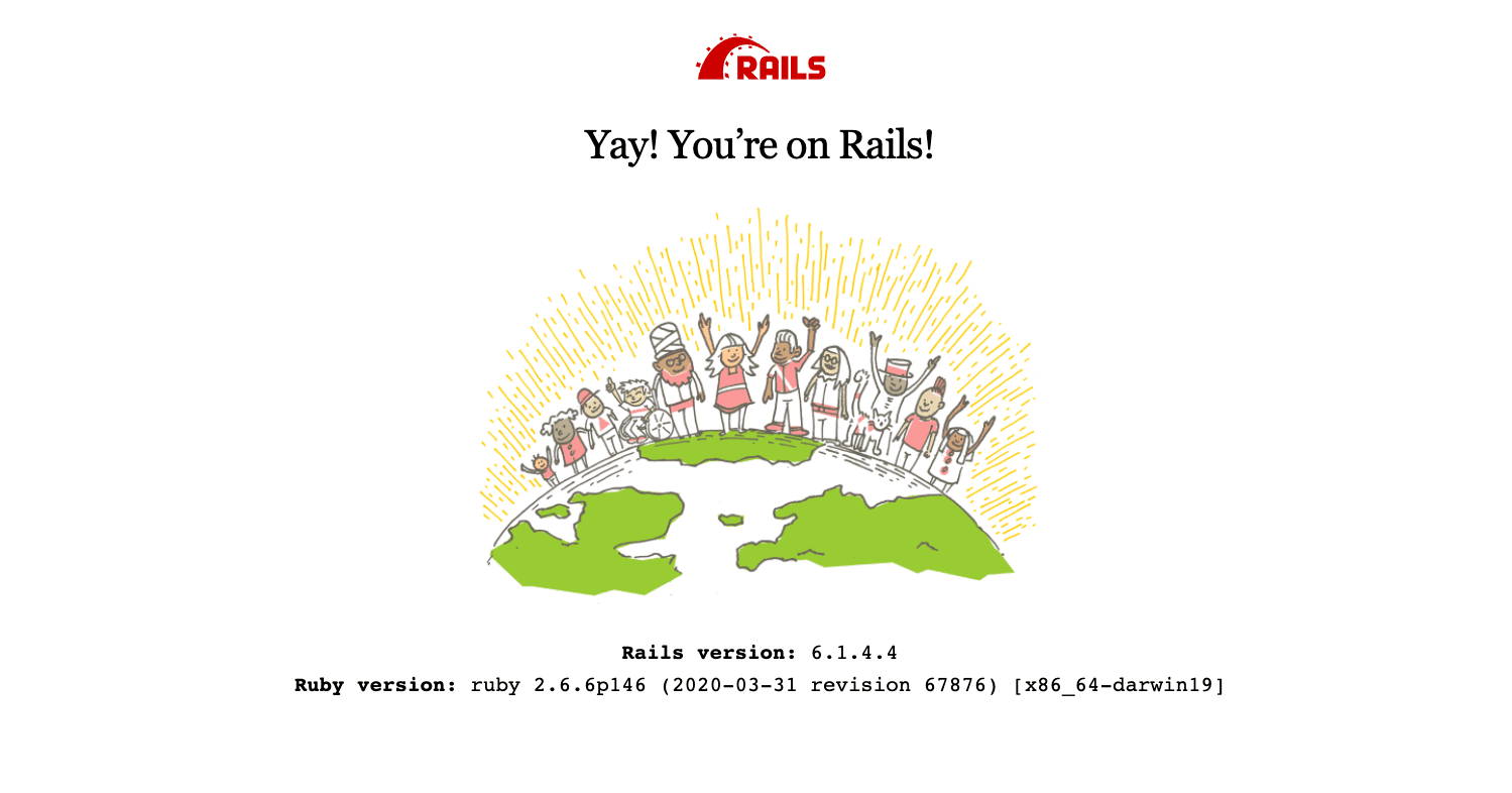 Rails welcome page